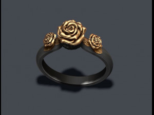 Rose ring Modello di stampa 3D