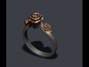 Rose ring Modello di stampa 3D