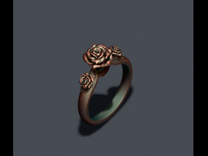 Rose ring Modello di stampa 3D