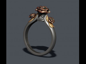 Rose ring Modello di stampa 3D