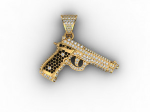 Pendant with diamonds 3D-Druckmodell