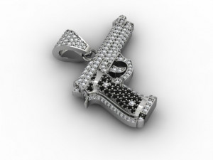 Pendant with diamonds 3D-Druckmodell