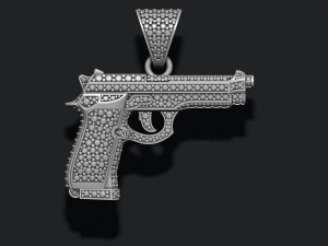 Pendant with diamonds 3D-Druckmodell