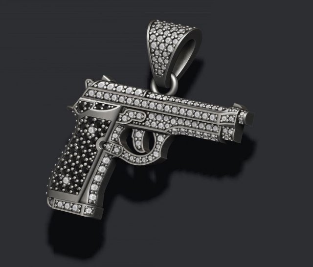 Pendant with diamonds 3D-Druckmodell .c4d .max .obj .3ds .fbx .stl .blend 