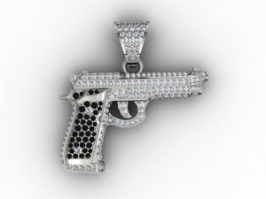 Pendant with diamonds 3D-Druckmodell