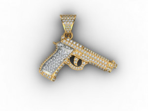 Pendant with diamonds 3D-Druckmodell