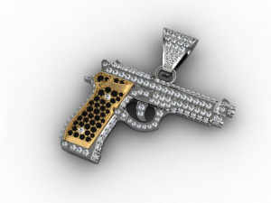 Pendant with diamonds 3D-Druckmodell
