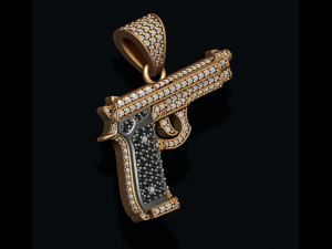 Pendant with diamonds 3D-Druckmodell