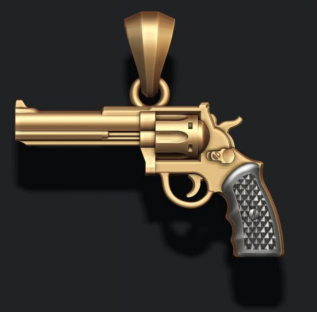 Gan Revolver pendant 3D print model 3D Print Model .c4d .max .obj .3ds .fbx .stl .blend 