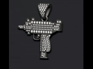 Automat gan pendant with gems 3D print model 3D Print Model