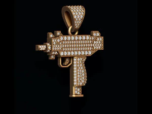 Automat gan pendant with gems 3D print model 3D Print Model