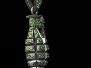 Grenade pendant with gems 3D Принт Модель