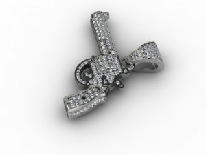 Pendant with gemstones 3D Print Model