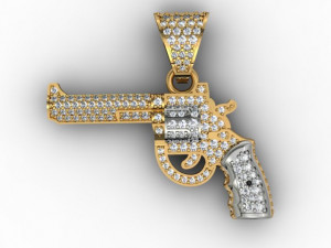 Pendant with gemstones 3D Print Model