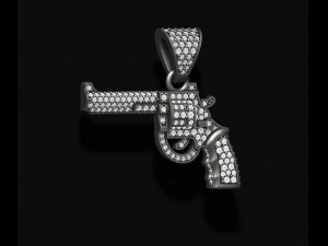 Pendant with gemstones 3D Print Model