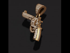 Pendant with gemstones 3D Print Model