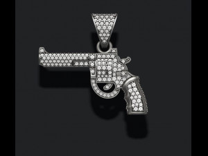 Pendant with gemstones 3D Print Model