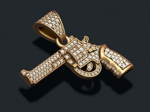 Pendant with gemstones 3D Print Model