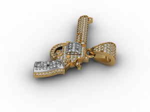 Pendant with gemstones 3D Print Model