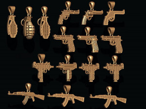 Pendants pack 3D Print Model
