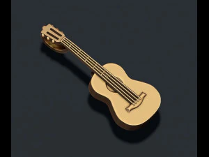 Pingente de guitarra Modelo de Impressão 3D