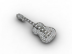 Guitar pendant with gems Model do druku 3D