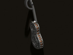 Guitar pendant with gems Model do druku 3D