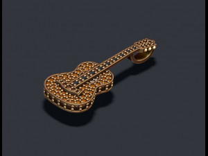 Guitar pendant with gems Model do druku 3D