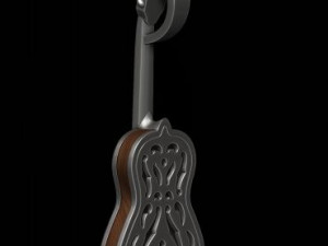 Guitar pendant with enamel Modelo de Impressão 3D