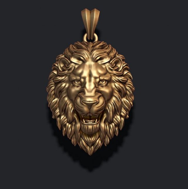 Lion pendant new Modèles 3D en vedette .c4d .max .obj .3ds .fbx .stl .blend 