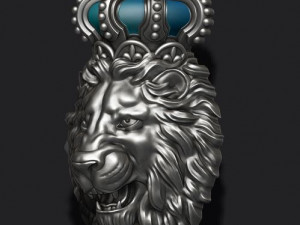 Lion pendant with crown new 3D-Druckmodell