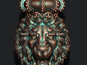 Lion pendant with crown new 3D-Druckmodell