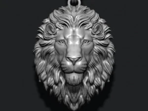 Lion pendant closed mouth 3D Print Model