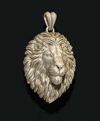 Lion pendant closed mouth Modelo de impresión 3D .c4d .max .obj .3ds .fbx .stl .blend 