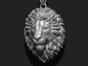 Lion pendant closed mouth 3D Print Model