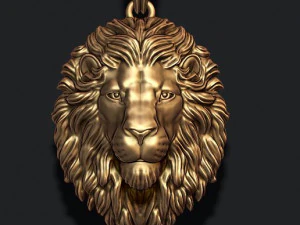 Lion pendant closed mouth 3D Print Model
