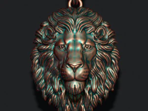 Lion pendant closed mouth 3D Print Model