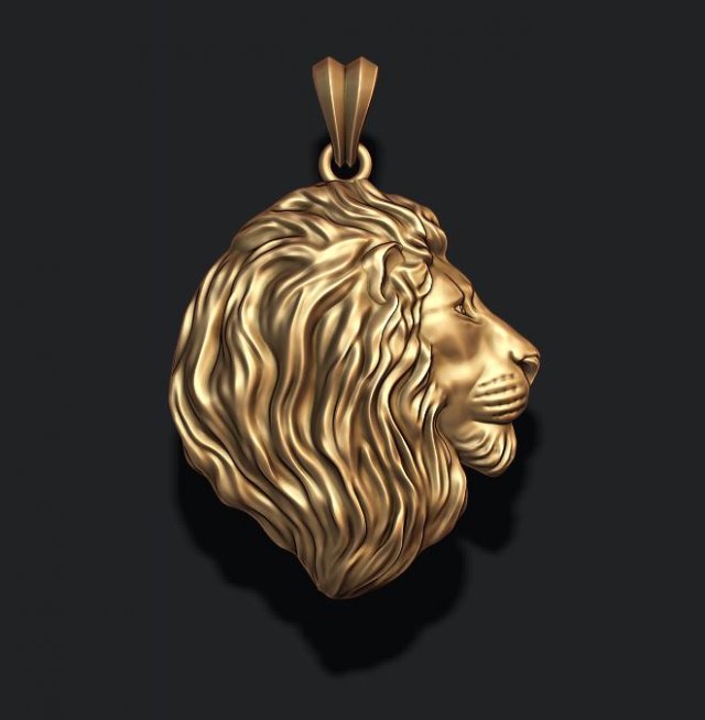 Lion pendant Modelo de Impressão 3D .c4d .max .obj .3ds .fbx .stl .blend 