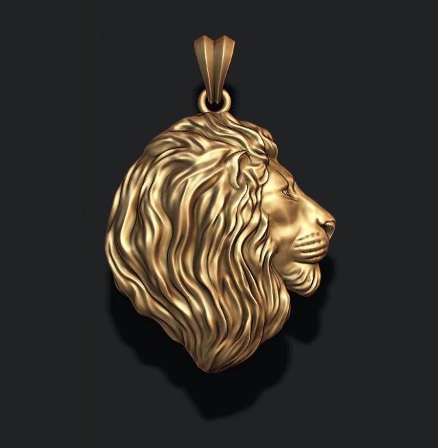 Lion pendant 3D Print Model .c4d .max .obj .3ds .fbx .stl .blend 