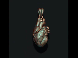 Heart pendant 3D Print Model
