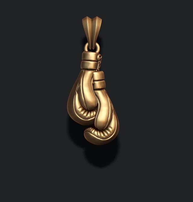 Boxing gloves pendant 3D Print Model .c4d .max .obj .3ds .fbx .stl .blend