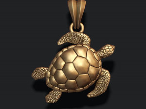 Turtle pendant 3D Print Model
