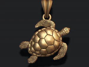 Turtle pendant 3D Print Model