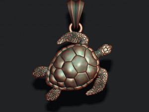 Turtle pendant 3D Print Model