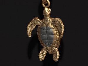 Turtle pendant 3D Print Model