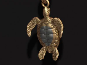 Turtle pendant 3D Print Model