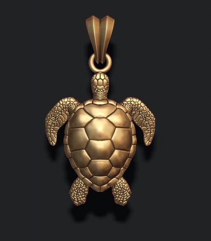 Turtle pendant 3D Print Model .c4d .max .obj .3ds .fbx .stl .blend 