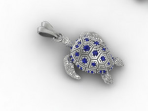 Turtle pendant with gems 3D Принт Модель