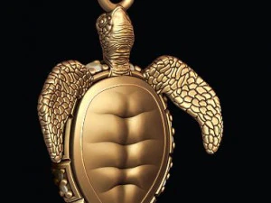 Turtle pendant with gems 3D Print Model