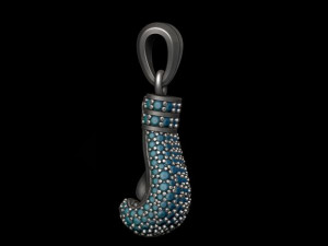 Boxing glove pendant with gems Modelo de Impressão 3D